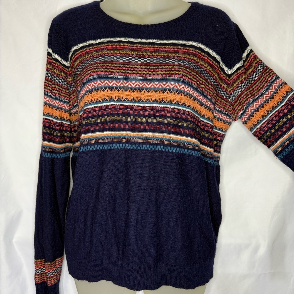 🧶 Pins and Needles Fair Isle Knit Sweater – Size Large 🧶 - Picture 2 of 5